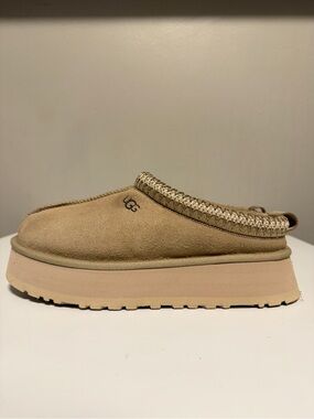 UGG Sand Suede Platform Mule Slippers